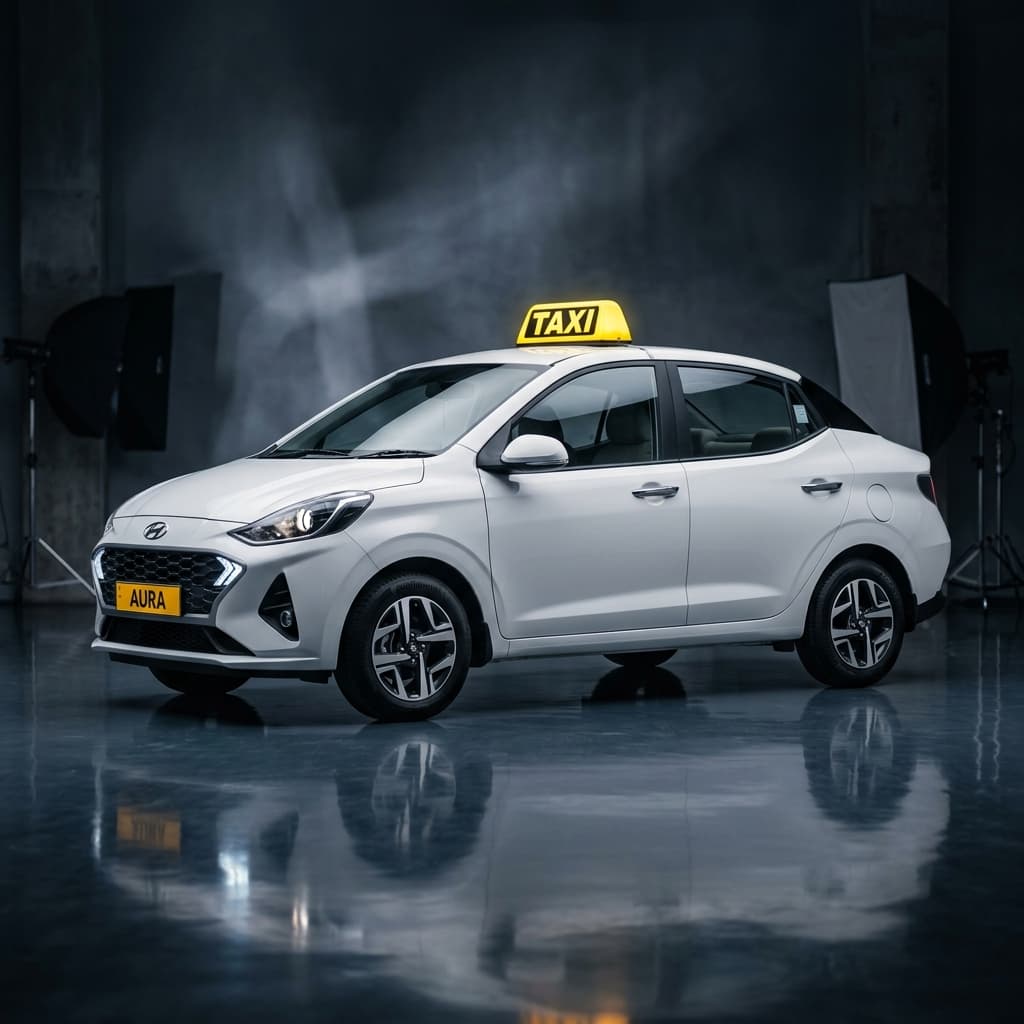 Premium taxi rental vehicles showing sedans, SUVs, and professional drivers